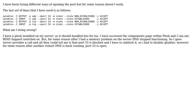 DevOps & SysAdmins: Iptables doesn't open port 53 смотреть онлайн