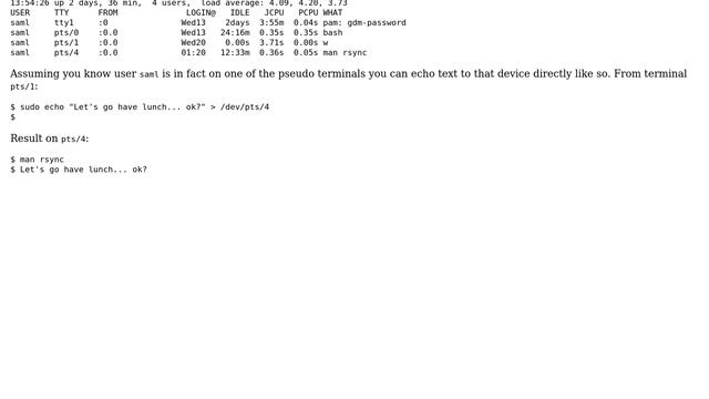 Unix & Linux: Sending messages to another user (2 Solutions!!) смотреть онлайн