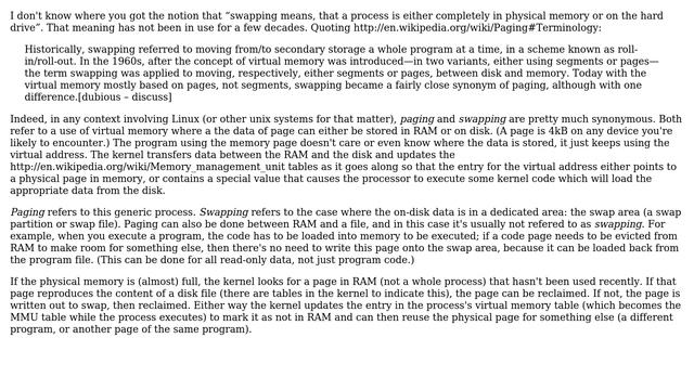 Why does Linux use a swap partition when the kernel supports paging/virtual memory anyway? смотреть онлайн