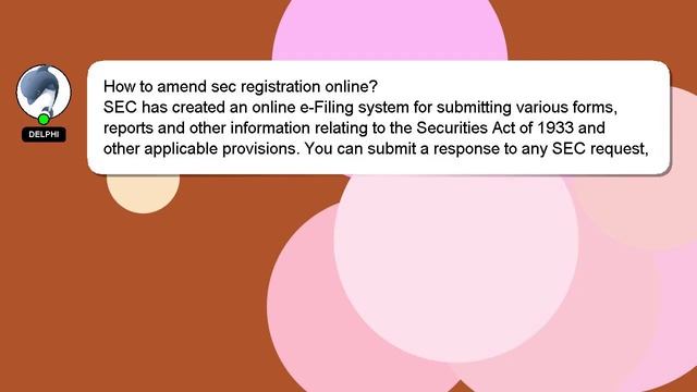 How to amend sec registration online? смотреть онлайн