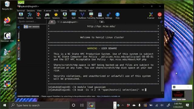 Accessing GaussView on Henry from a Windows Computer смотреть онлайн