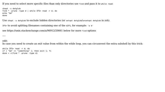 Unix & Linux: How do I loop through only directories in bash? (10 Solutions!!) смотреть онлайн