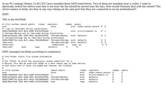 Unix & Linux: HDD allocation fstab смотреть онлайн