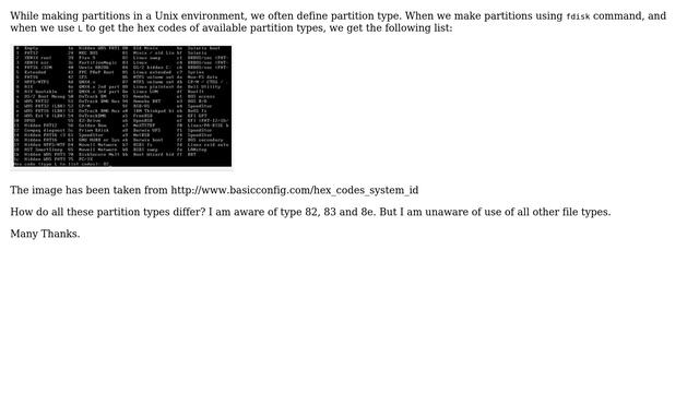 How do all the partition types differ from each other? смотреть онлайн