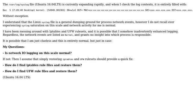 Ubuntu: How to find what's dumping to syslog? смотреть онлайн