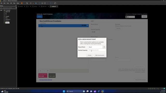 How to install centos 9? - Manual drive partitioning смотреть онлайн