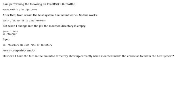 How can I mount a directory of the host system for use inside a FreeBSD jail? смотреть онлайн