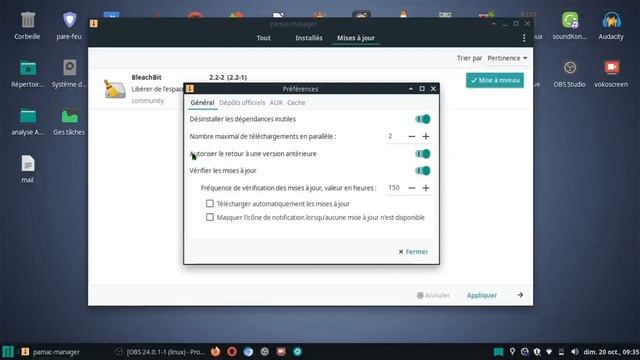 Manjaro 18.08 XFCE Linux VS BleachBit Update (pamac manager) смотреть онлайн