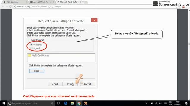 Tutorial de Instalação e Configuração do TQSL смотреть онлайн