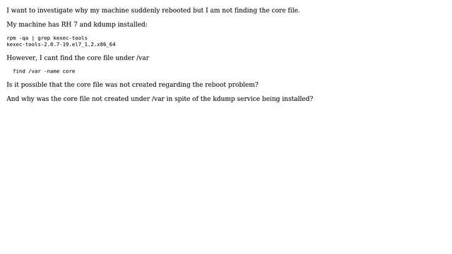 Unix & Linux: Linux core file not created смотреть онлайн
