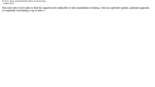 Getting an error while installing supervisord on ubuntu 11.04. Any way to fix this? смотреть онлайн