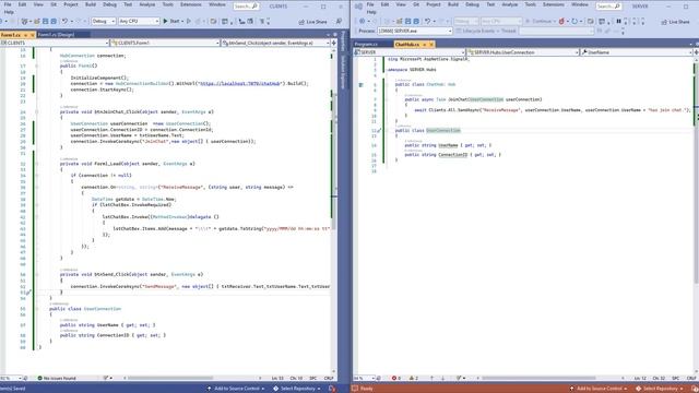 Real Time Chat windows application using SignalR Asp Net Core C# смотреть онлайн