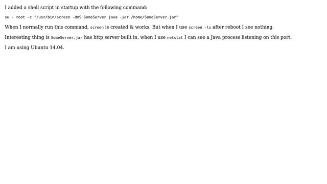 Unexpected behavior when using screen with init.d (2 Solutions!!) смотреть онлайн