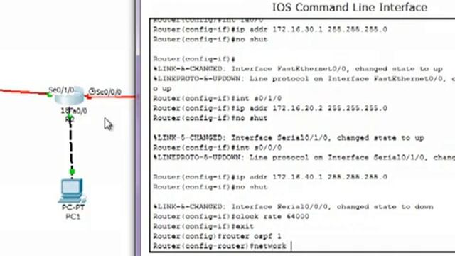 How to configure OSPF in Packet Tracer смотреть онлайн