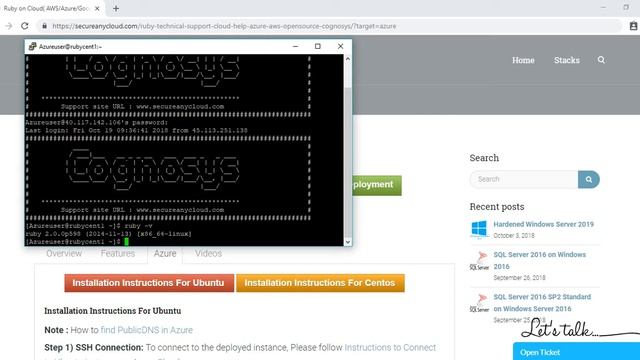 Secured Ruby on centos 7.3 - Deploy on Azure , AWS and Google Cloud Platform. смотреть онлайн