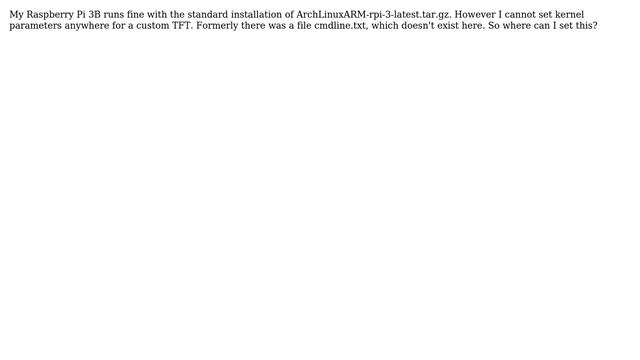 Raspberry Pi: Kernel Parameters in AArch64 смотреть онлайн