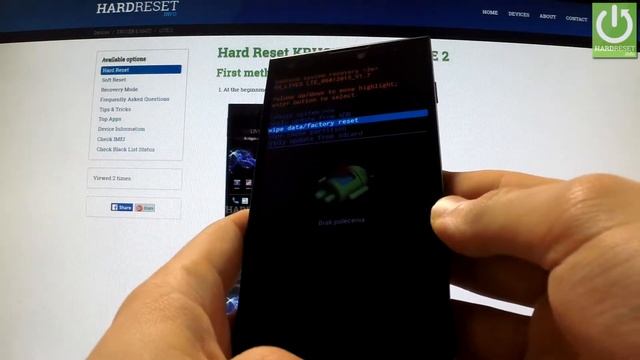 Hard Reset KRUGER & MATZ LIVE 2 - bypass screen lock protection смотреть онлайн