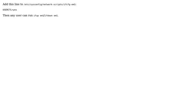 DevOps & SysAdmins: ifdown em1 Users cannot control this device. Allow users to control em1 device смотреть онлайн