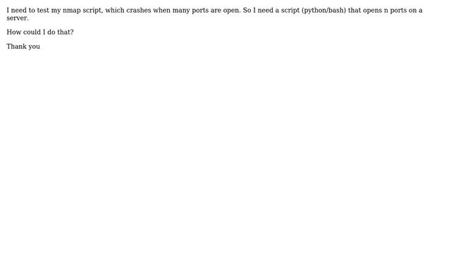 Unix & Linux: How to open ports to test nmap script? смотреть онлайн