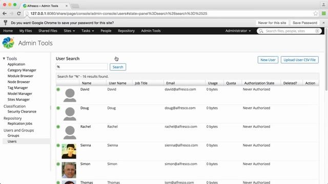 Alfresco 5.1 - Creating users смотреть онлайн