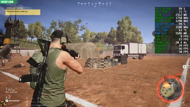 Ghost Recon Wildlands Ryzen 3 1200 rx 570 4gb 1080p смотреть онлайн