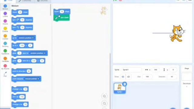 How to use Pen block in Scratch 3.0 смотреть онлайн