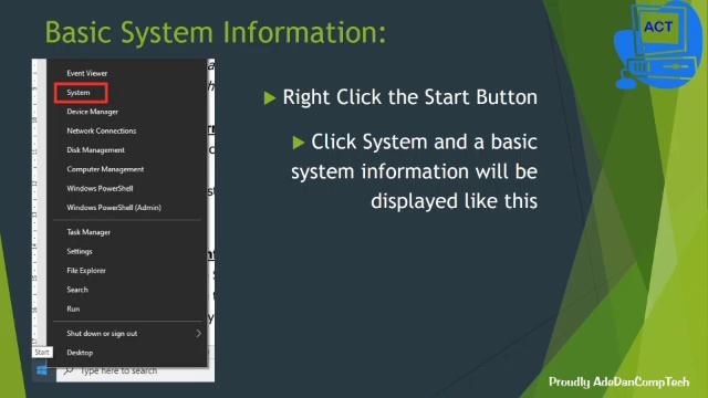 Checking The System Information in Windows 10 смотреть онлайн