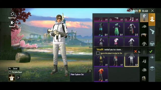 PUBG MOBILE LITE, MY PROFILE AND EXPENSES INVENTORYS,DARK BOWIE,
