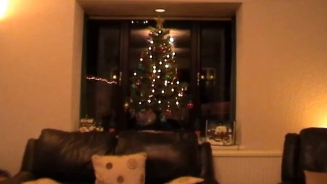Rotating Christmas Tree - House Window Display смотреть онлайн