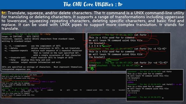 Learning Linux Series GNU Core commands or utilities Operating on characters смотреть онлайн