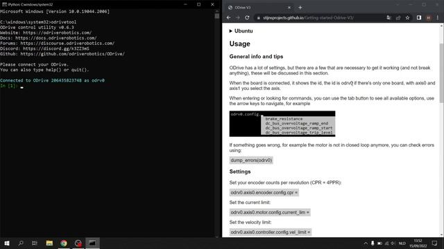 Getting started with ODrive V3 💻 (and compatible boards like ODESC) смотреть онлайн