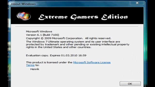 Windows 7 Extreme Edition build 7100 Informaition смотреть онлайн
