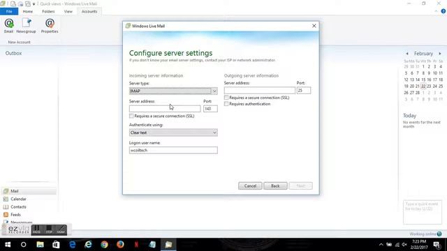 windows live mail email setup смотреть онлайн