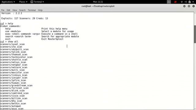 Kali Linux RouterSploit смотреть онлайн