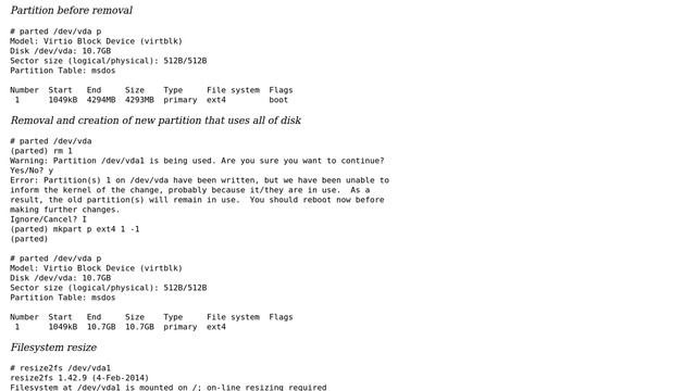 DevOps & SysAdmins: How to script parted to resize partition on running root filesystem? смотреть онлайн