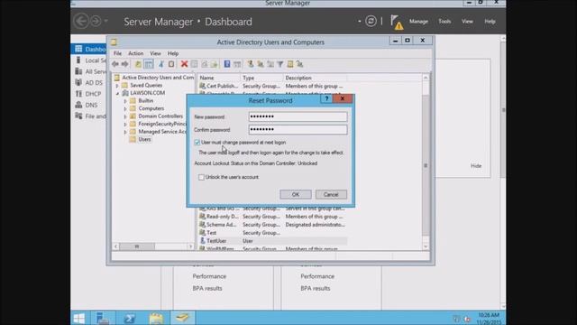 How to Reset Domain Password in Server 2012 Active Directory смотреть онлайн