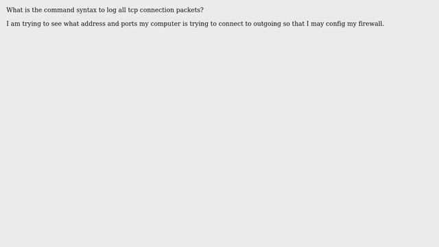 Unix & Linux: tcp dump outgoing connection packets (2 Solutions!!) смотреть онлайн