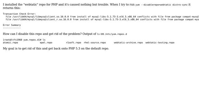 DevOps & SysAdmins: disabling webtatic repo spitting back errors on centos смотреть онлайн