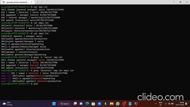 GREP COMMAND IN UNIX (ISE/CSE) 5 SEM смотреть онлайн