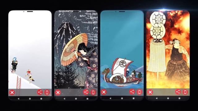3D Ukiyo-e wallpaper introduction screen English version смотреть онлайн