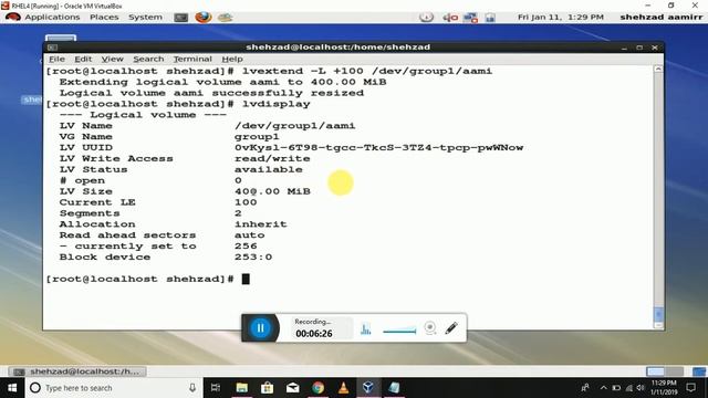 how to create LOGICAL VOLUME in redhate (LINUX) смотреть онлайн