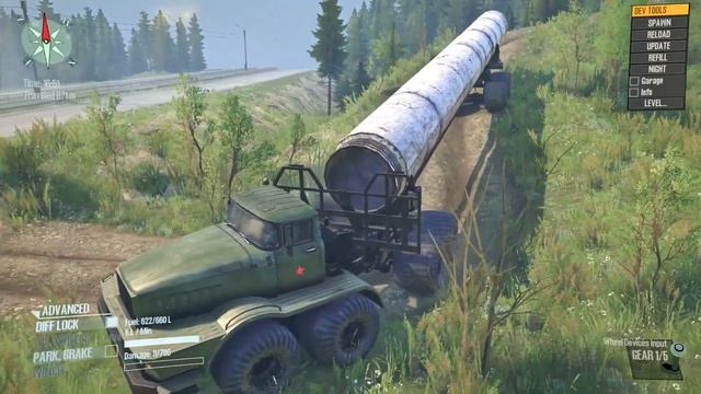 Spintires: MudRunner NAMI 0127A Truck | Huge Pipe on Truck смотреть онлайн