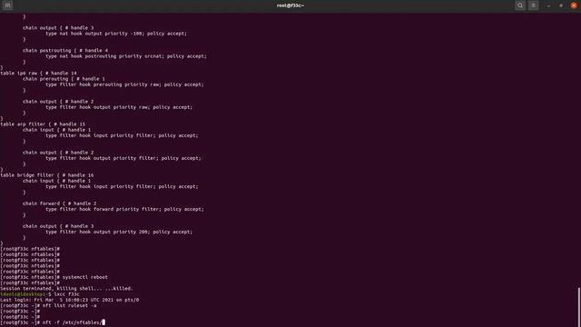 Как установить nftables в Fedora 33 смотреть онлайн