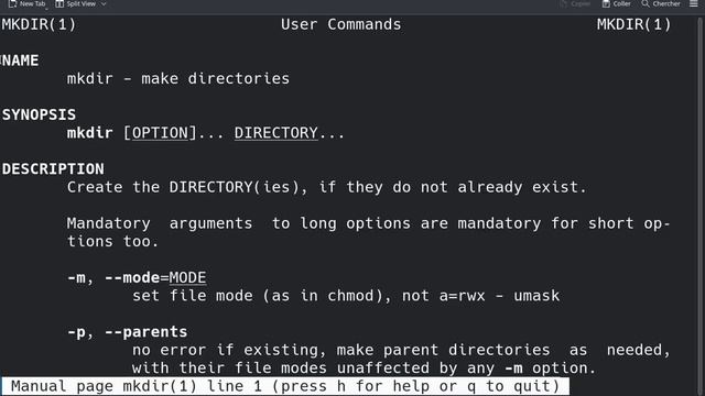 Les Commandes Linux internes-La Commande : mkdir [ -p ] смотреть онлайн