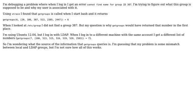 Where does the getgroups Linux system call get data from смотреть онлайн