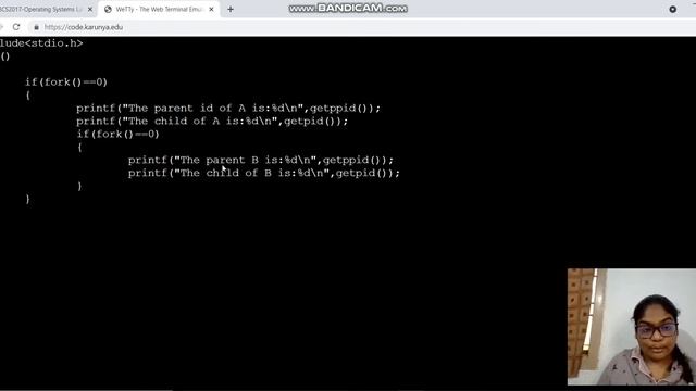 Process creation using fork() смотреть онлайн