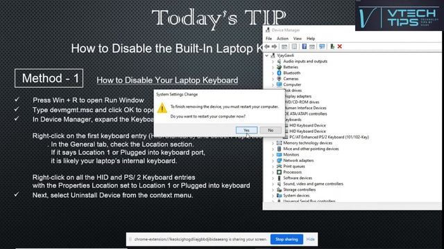 How to Disable Internal Keyboard of Laptop in Windows 10 смотреть онлайн