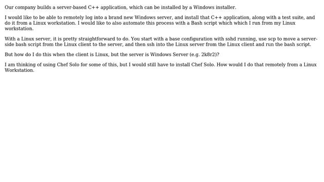 Automatic provisioning of Windows server from a Linux client. смотреть онлайн