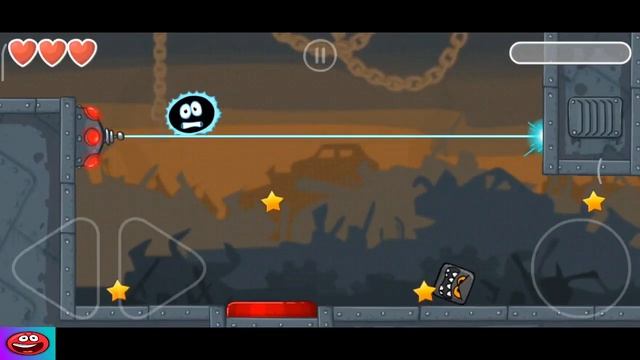 Red Ball 4 - "Slow Motion" Laser Killed Level 44 with All Balls End Game смотреть онлайн