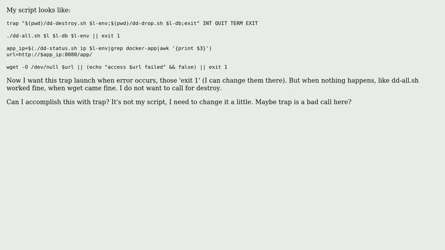 Unix & Linux: Skip 'natural' exit in trap смотреть онлайн